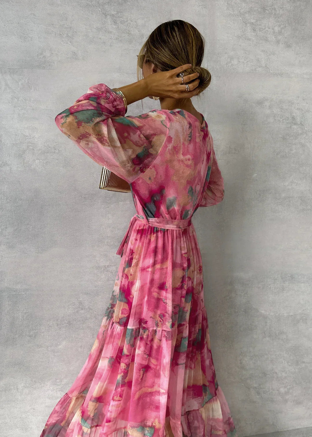 Women's Floral Wrap Summer Maxi Dress