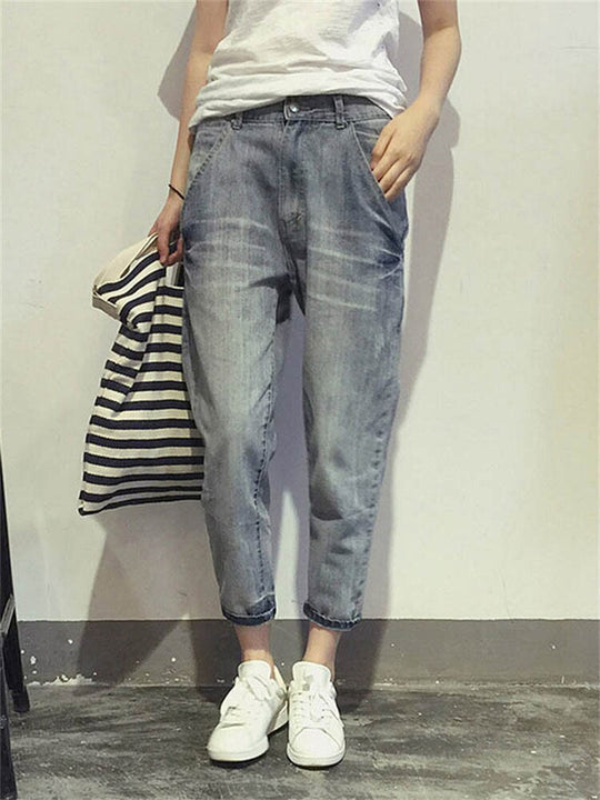 Women's High Waist Tapered Jeans