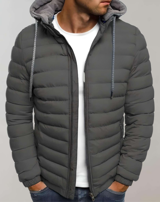 Men's Zipper Hooded Jacket with Pockets