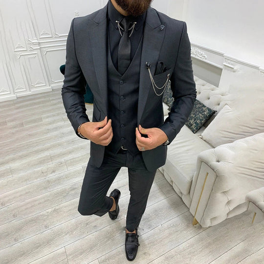 Men's Modern Formal Wedding Guest Suit 3 Piece Set