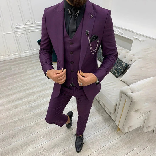 Men's Modern Formal Wedding Guest Suit 3 Piece Set