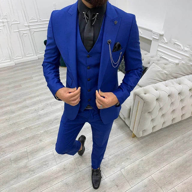 Men's Modern Formal Wedding Guest Suit 3 Piece Set