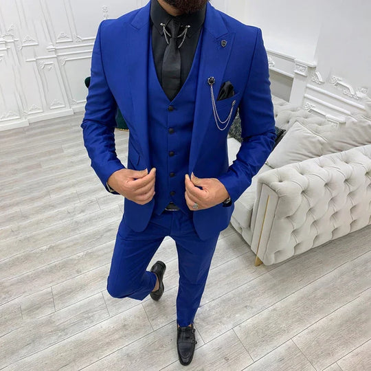 Men's Modern Formal Wedding Guest Suit 3 Piece Set