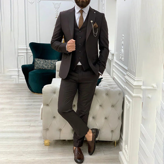 Men's Modern Formal Wedding Guest Suit 3 Piece Set