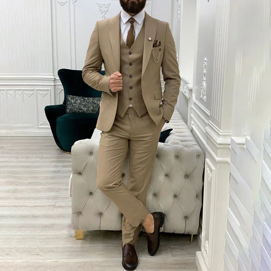 Men's Modern Formal Wedding Guest Suit 3 Piece Set