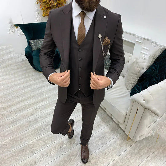 Men's Modern Formal Wedding Guest Suit 3 Piece Set