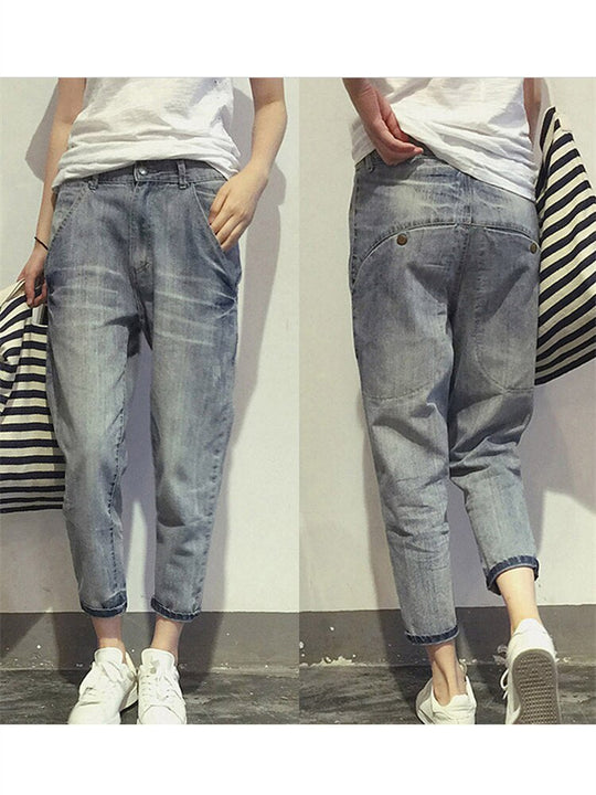 Women's High Waist Tapered Jeans