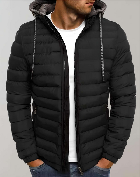 Men's Zipper Hooded Jacket with Pockets
