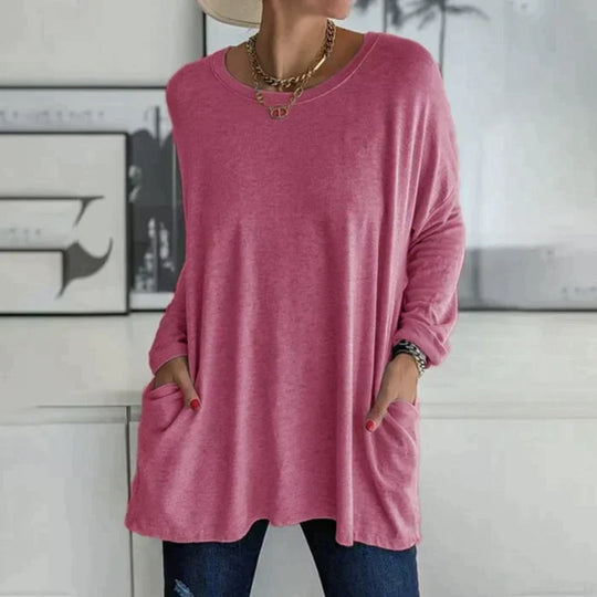 Evelyn | Side Pockets Tunic Length Top