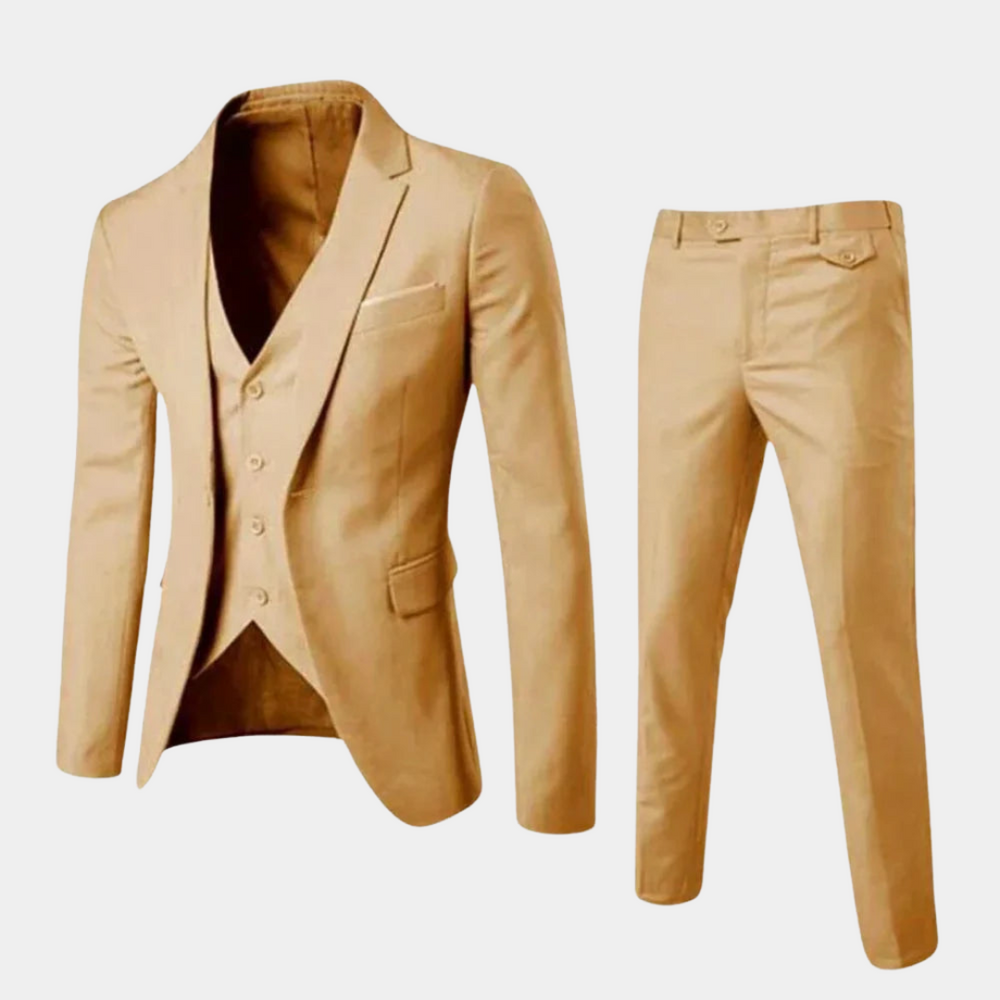 Men's Modern 3-Piece Slim Fit Wedding Guest Suit
