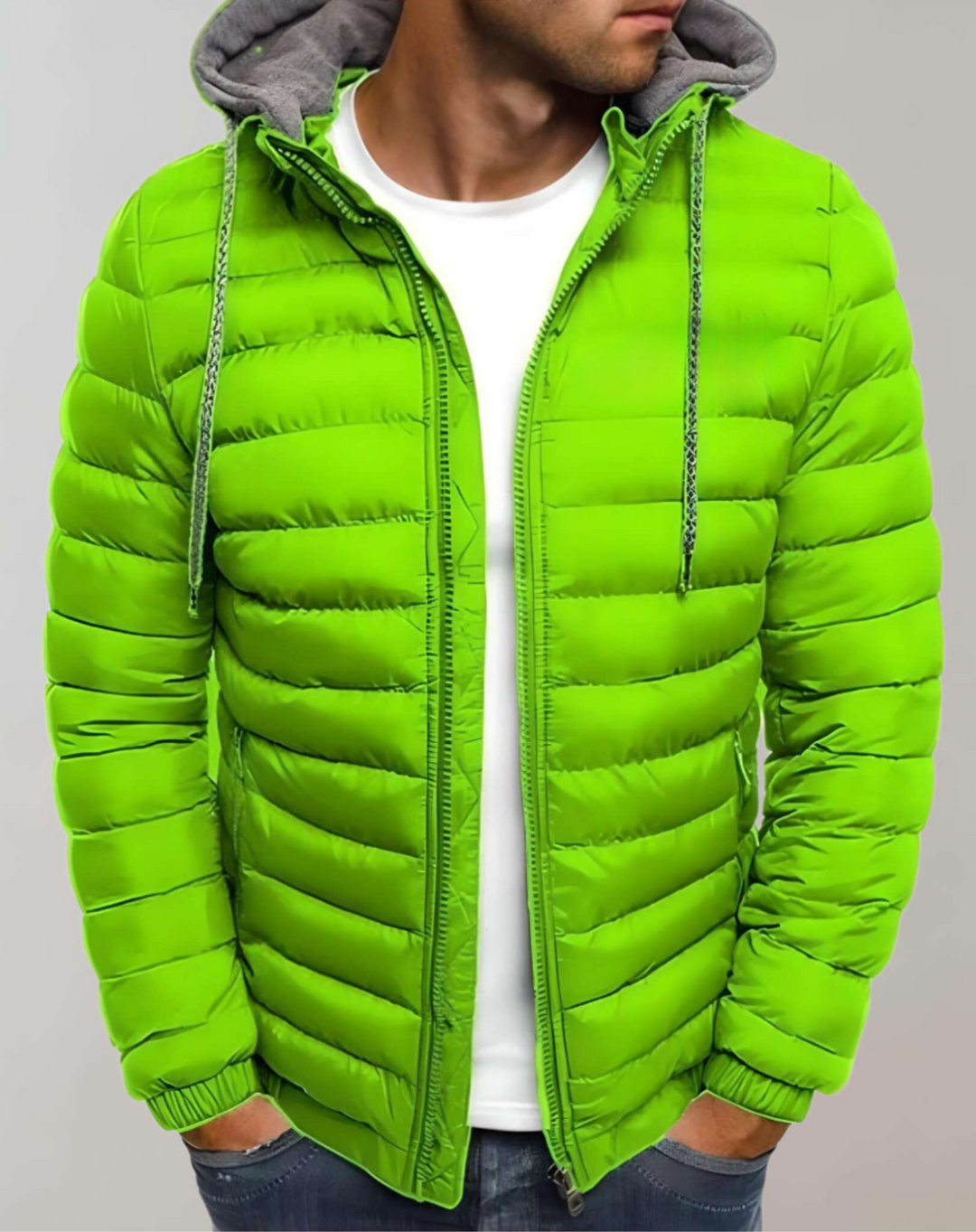 Men's Zipper Hooded Jacket with Pockets