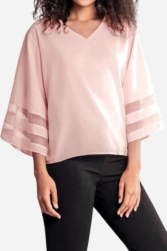 Emma | V-Neck Bell Sleeve Blouse