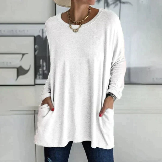 Evelyn | Side Pockets Tunic Length Top