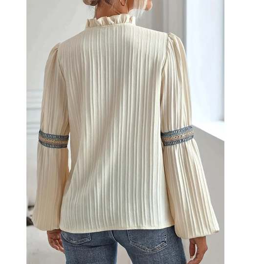 Women's V-Neck Long-Sleeve Blouse