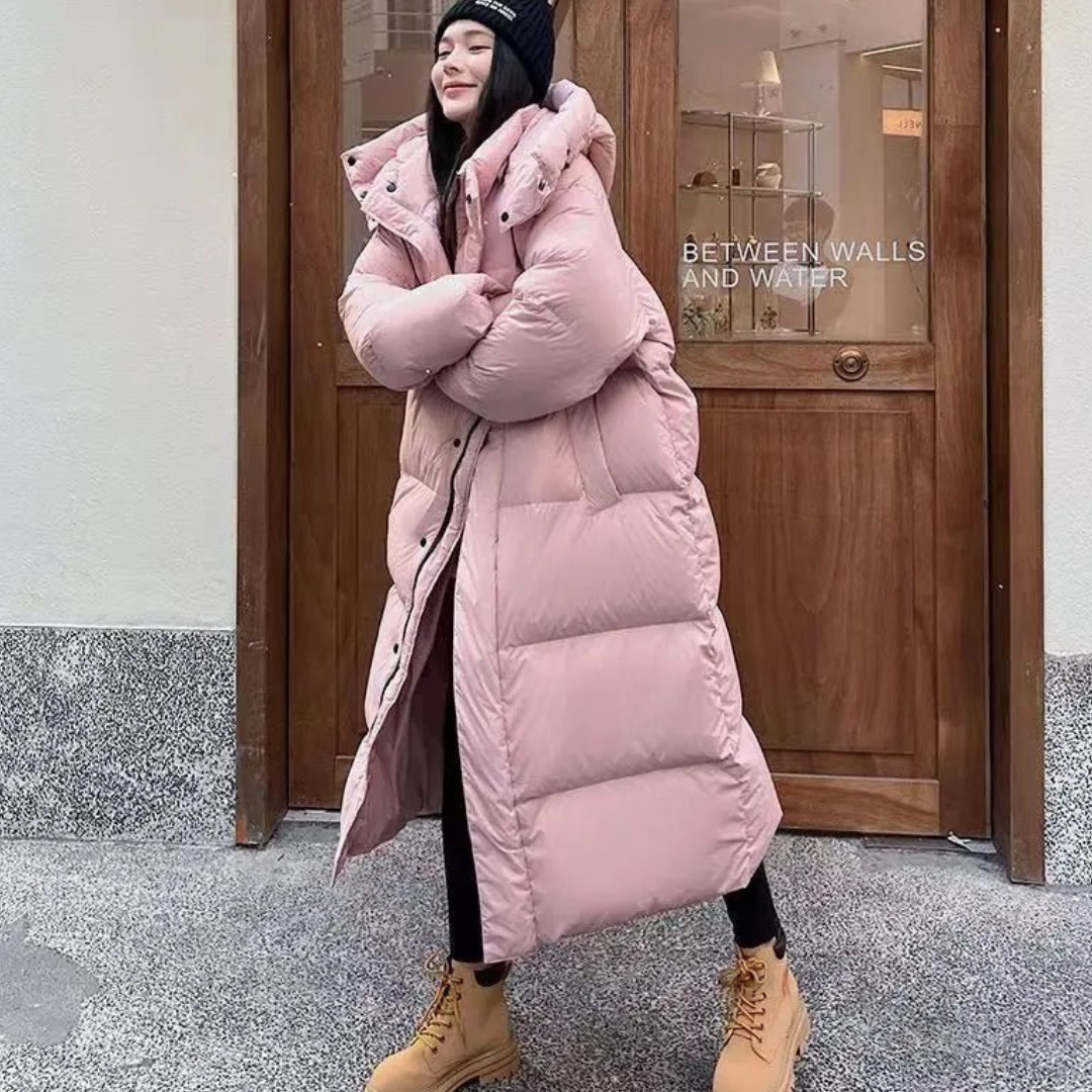 Women's Long Hooded Puffer Jacket