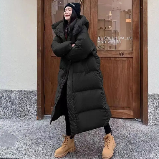 Women's Long Hooded Puffer Jacket