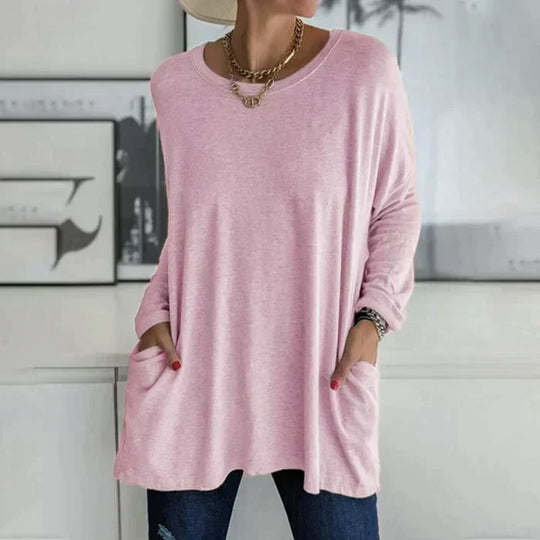 Evelyn | Side Pockets Tunic Length Top