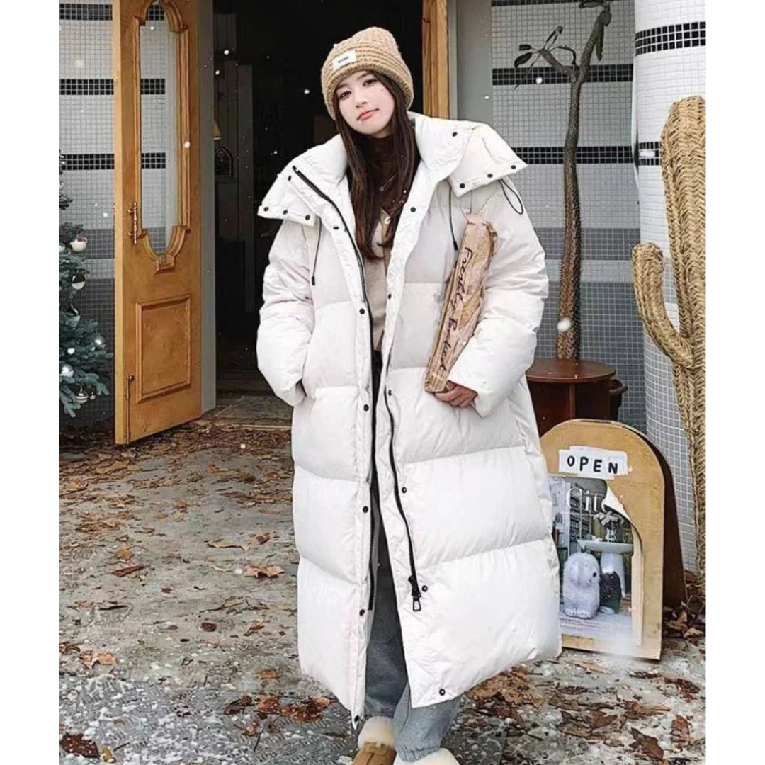 Women's Long Hooded Puffer Jacket