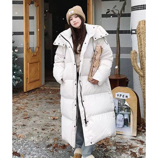 Women's Long Hooded Puffer Jacket