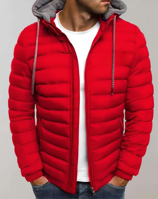 Men's Zipper Hooded Jacket with Pockets