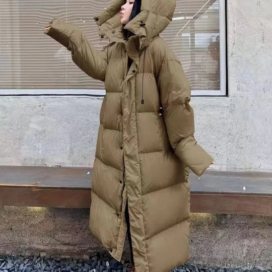 Women's Long Hooded Puffer Jacket