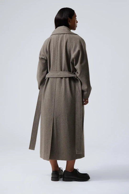 Women's Long Overcoat with Pockets