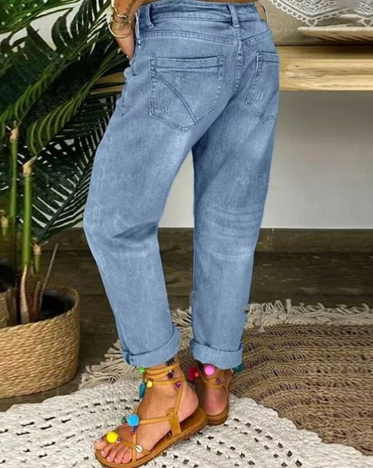Women's Ripped Cropped Jeans