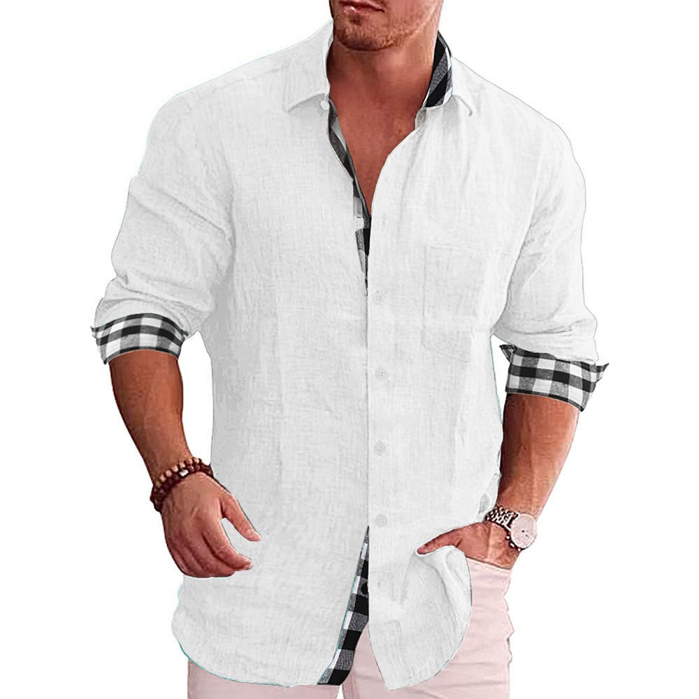Men's Checkered Sleeve Top