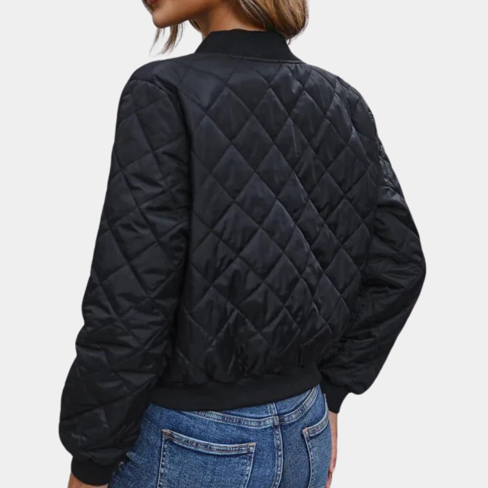 Women's Casual Bomber Jacket with Pockets
