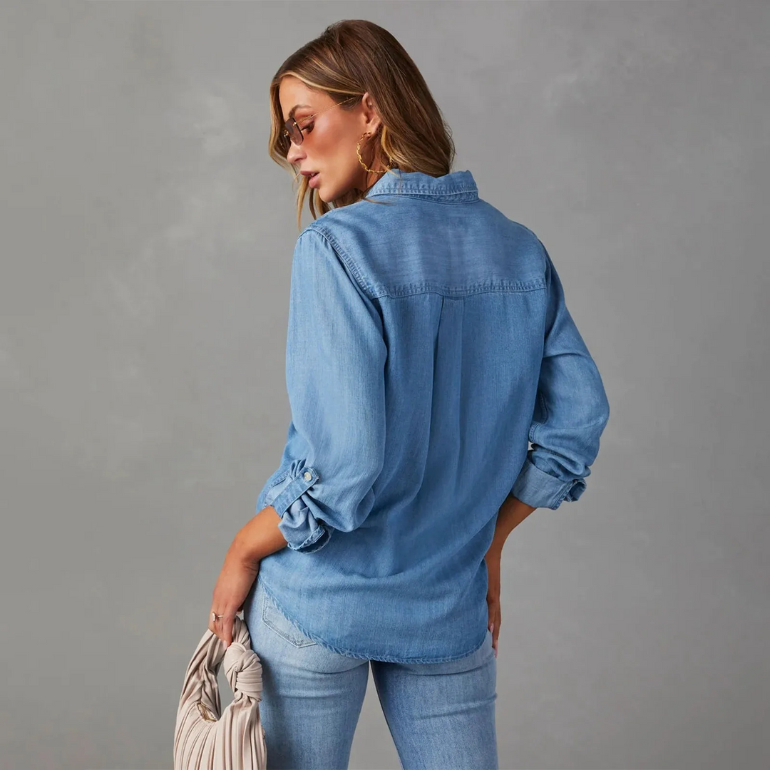 Women's Button Denim Blouse