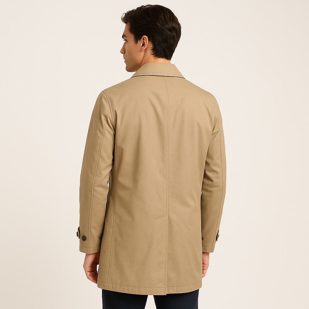Men's Button-Down Trench Coat
