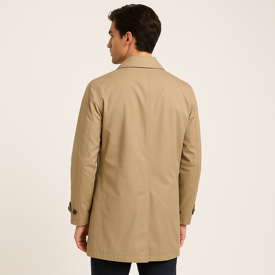 Men's Button-Down Trench Coat