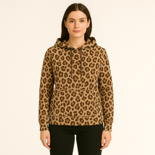 Women's Leopard Print Hoodie