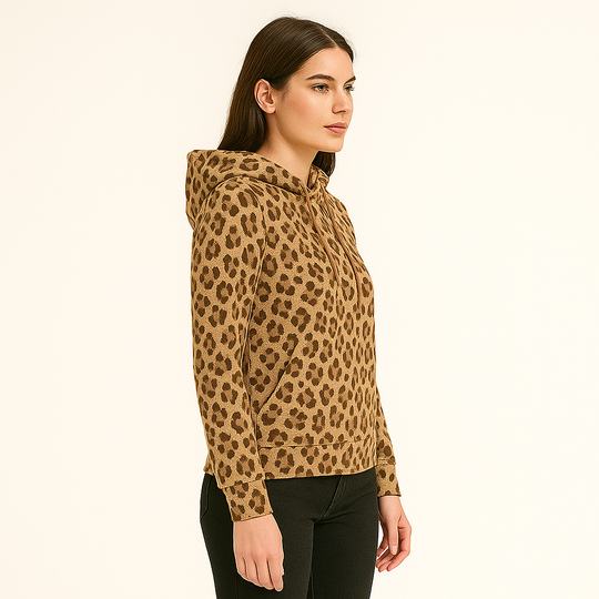 Women's Leopard Print Hoodie