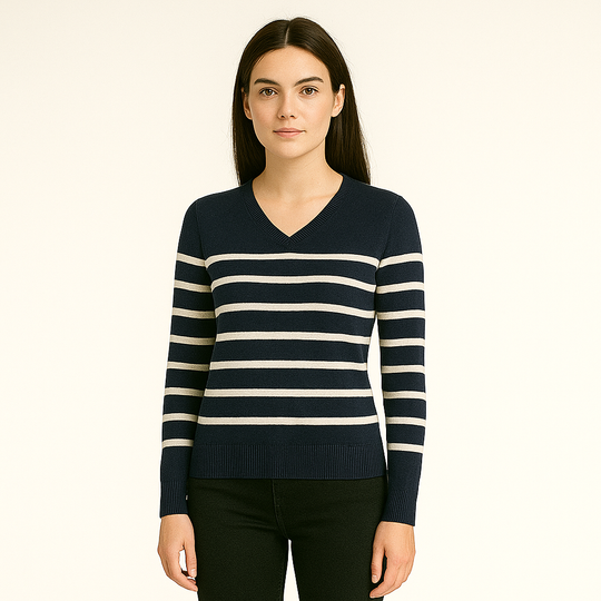 Women's Striped Knitted Jumper