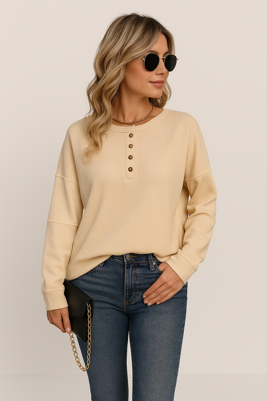 Women's Button Down Long Sleeve Top