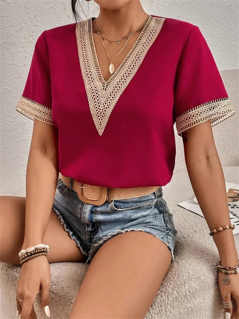 Women's V-Neck Casual Top