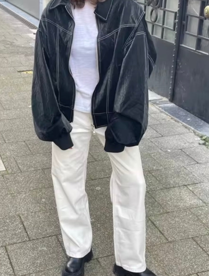 Women's Oversized Collar Bomber Jacket