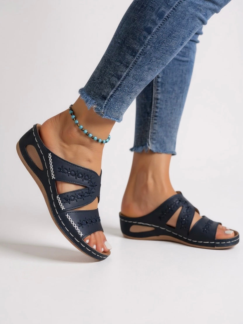 Bernadette | Cushioned Slip-On Sandals