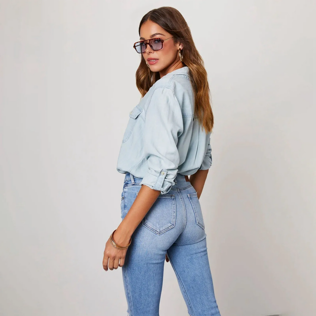 Women's Button Denim Blouse