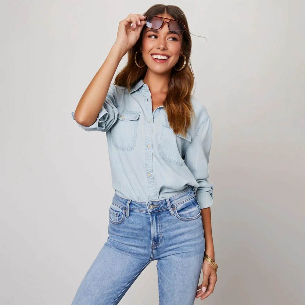 Women's Button Denim Blouse