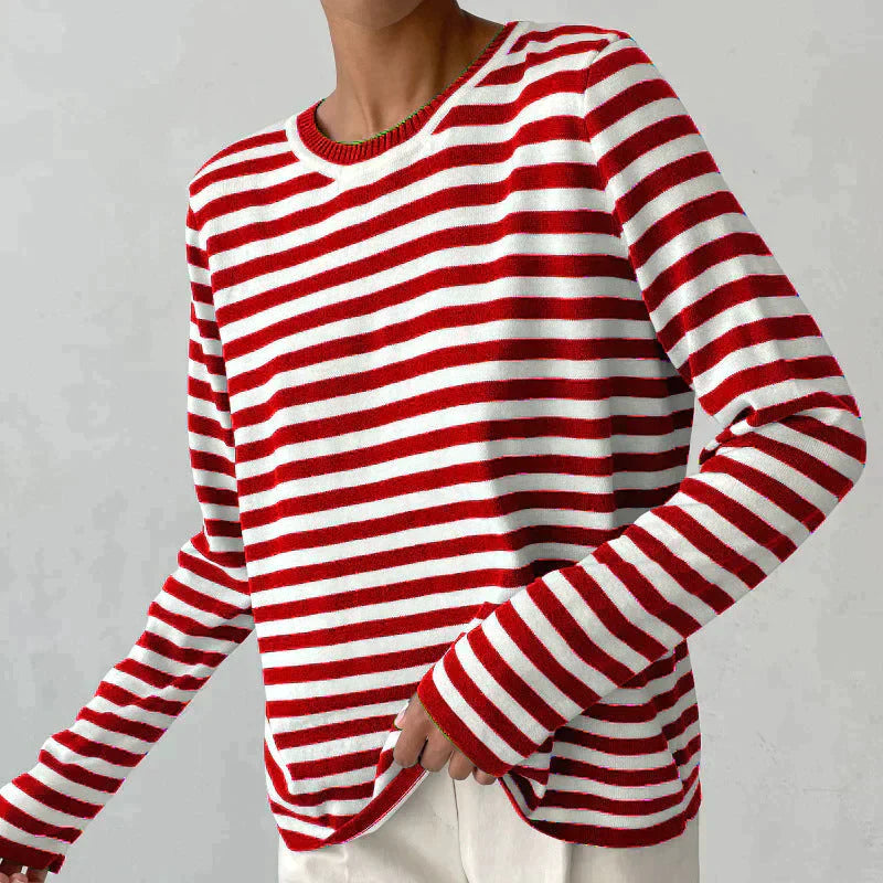 Women's Striped Long Sleeve Top
