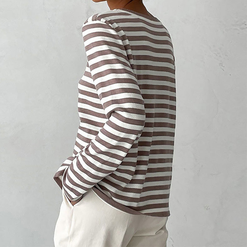 Women's Striped Long Sleeve Top