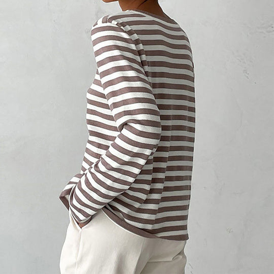 Women's Striped Long Sleeve Top