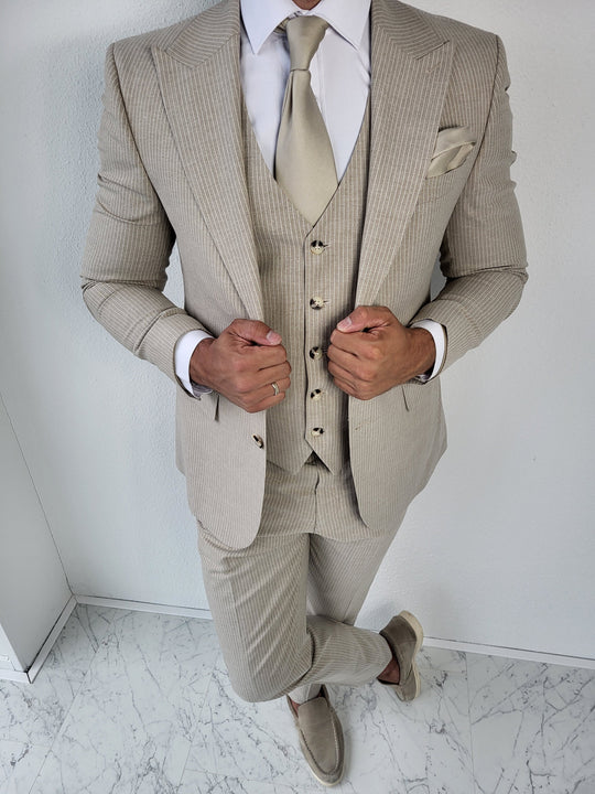 Men's Striped 3-Piece Suit