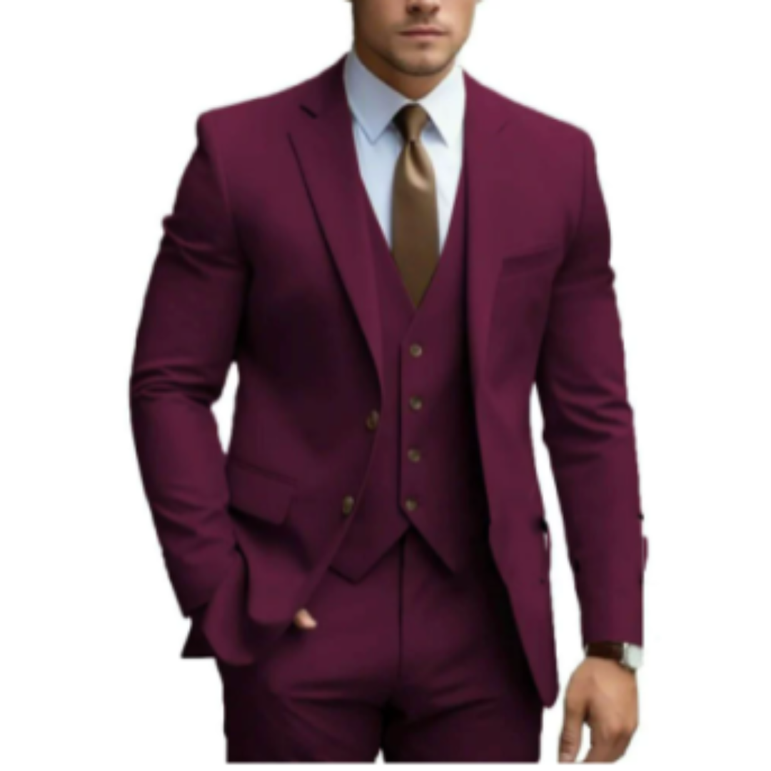 Men's 3-Piece Classic Wedding Guest Suit