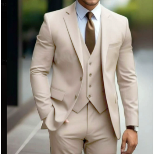 Men's 3-Piece Classic Wedding Guest Suit