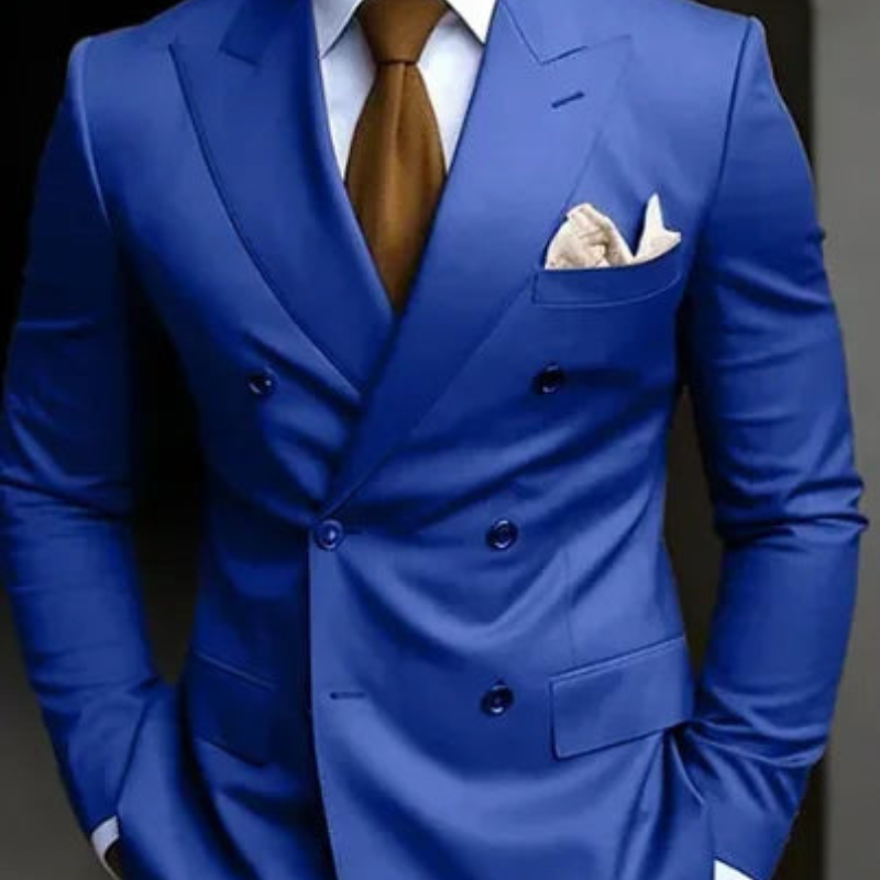 Men's Double Breasted 2-Piece Wedding Guest Suit Set