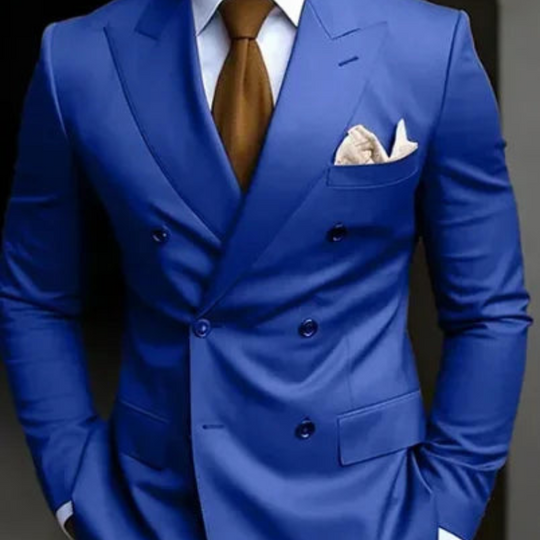 Men's Double Breasted 2-Piece Wedding Guest Suit Set