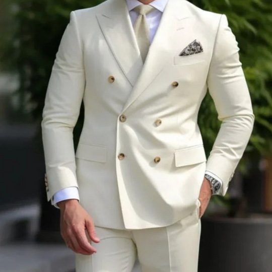 Men's Double Breasted 2-Piece Wedding Guest Suit Set